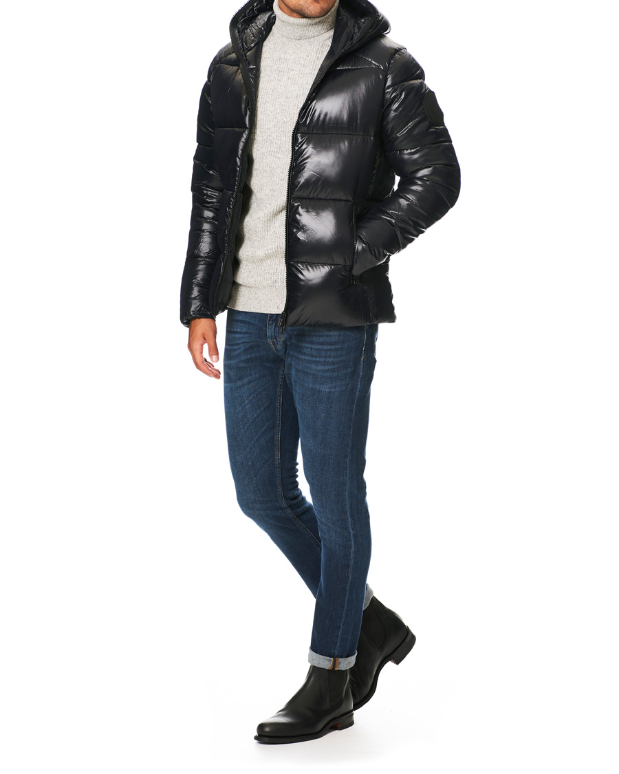 Herre | Jakker | Save The Duck | Mid Length Padded Puffer Black