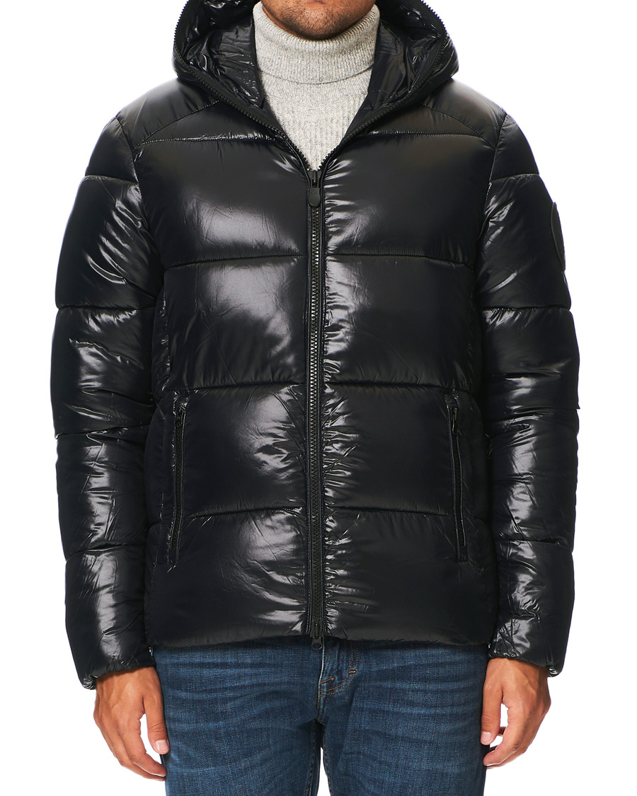 Herre | Jakker | Save The Duck | Mid Length Padded Puffer Black