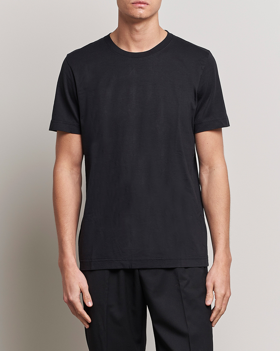 Herre | Svarte t-skjorter | CDLP | Crew Neck Tee Black