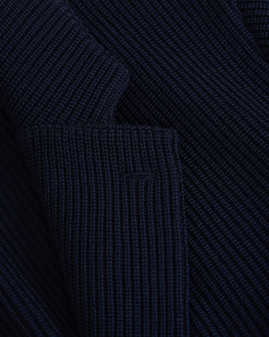 Herre | Dressjakker | Lardini | Knitted Wool Blazer Navy