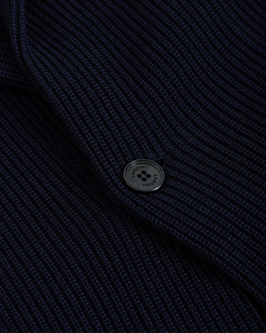 Herre | Dressjakker | Lardini | Knitted Wool Blazer Navy
