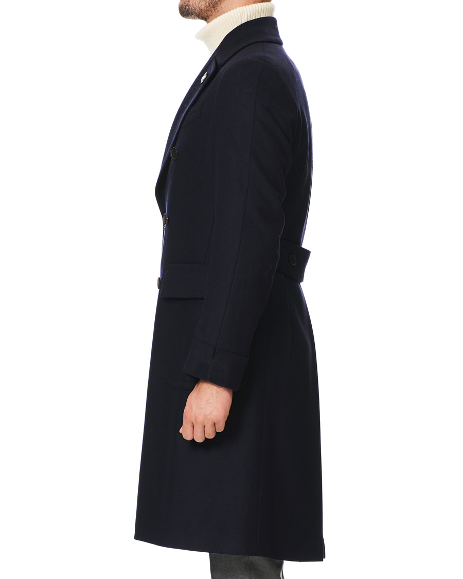 Herre | Jakker | Lardini | Wool/Cashmere Double Breasted Coat Navy