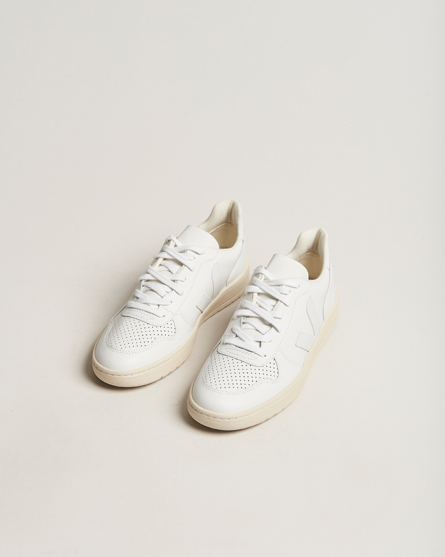 Herre |  | Veja | V-10 Leather Sneaker Extra White