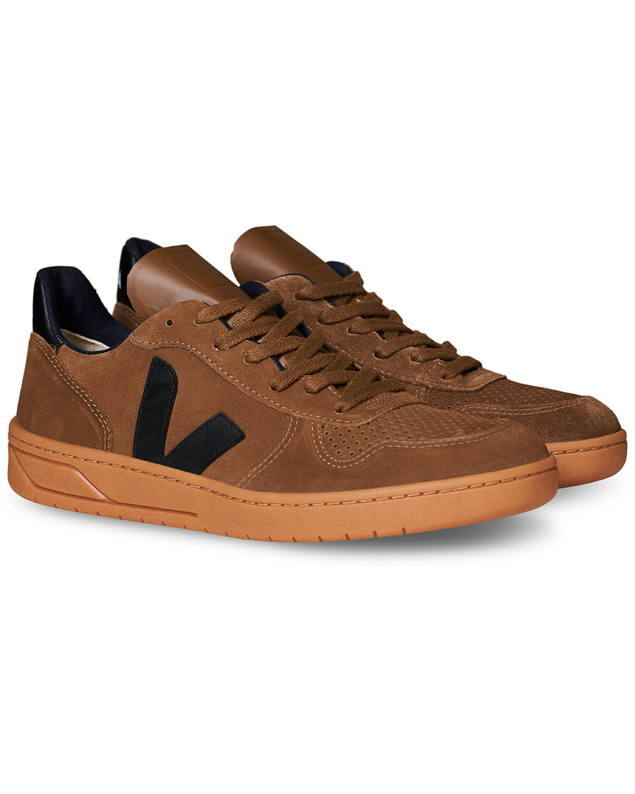 Herre | Veja V-10 Suede Sneaker Brown/Black | Veja | V-10 Suede Sneaker Brown/Black