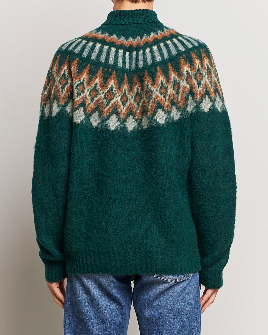 Herre | Gensere | Howlin' | Brushed Wool Fair Isle Roll Neck Forest