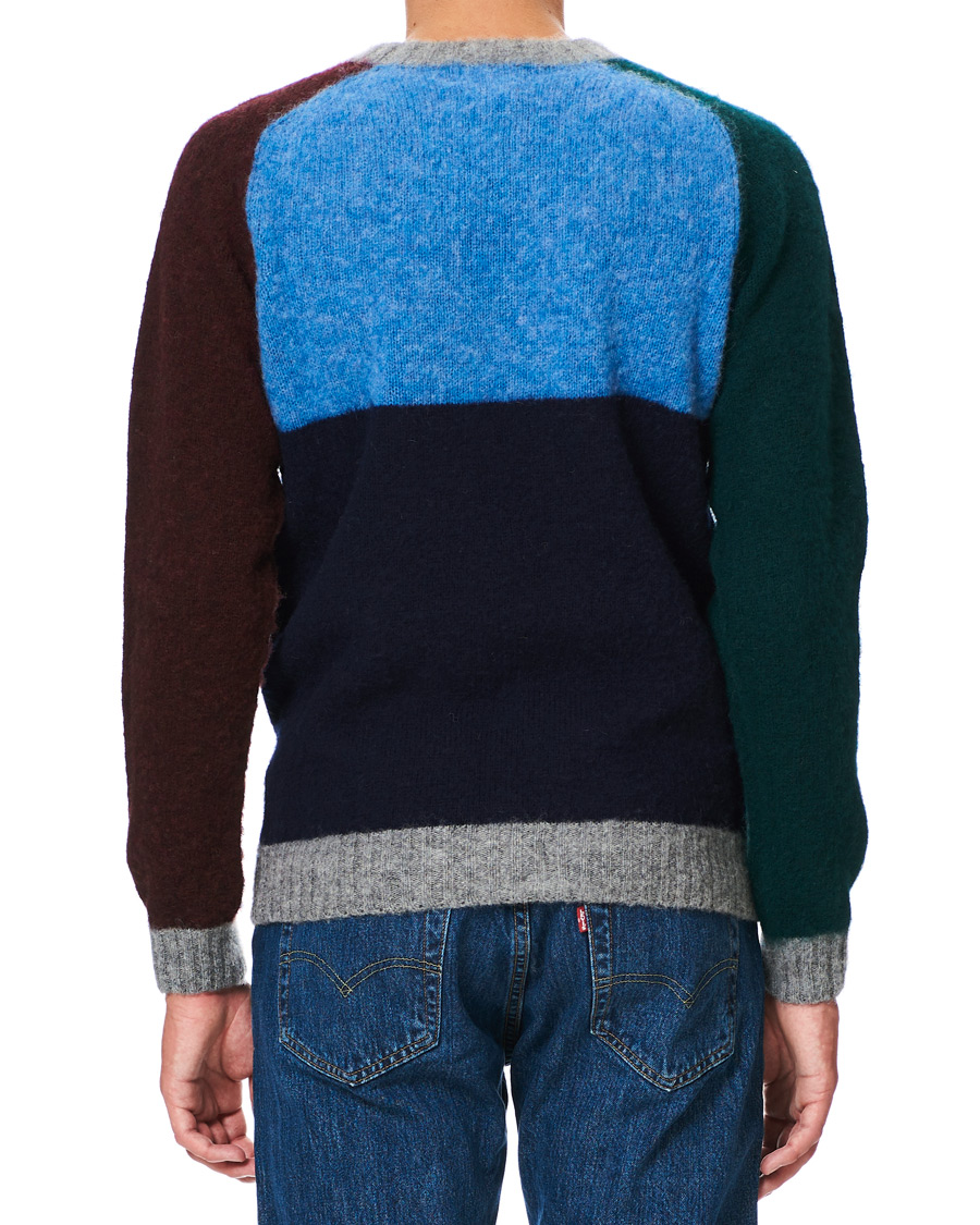 Herre | Gensere | Howlin' | Brushed Wool Colour Block Sweater Med Grey