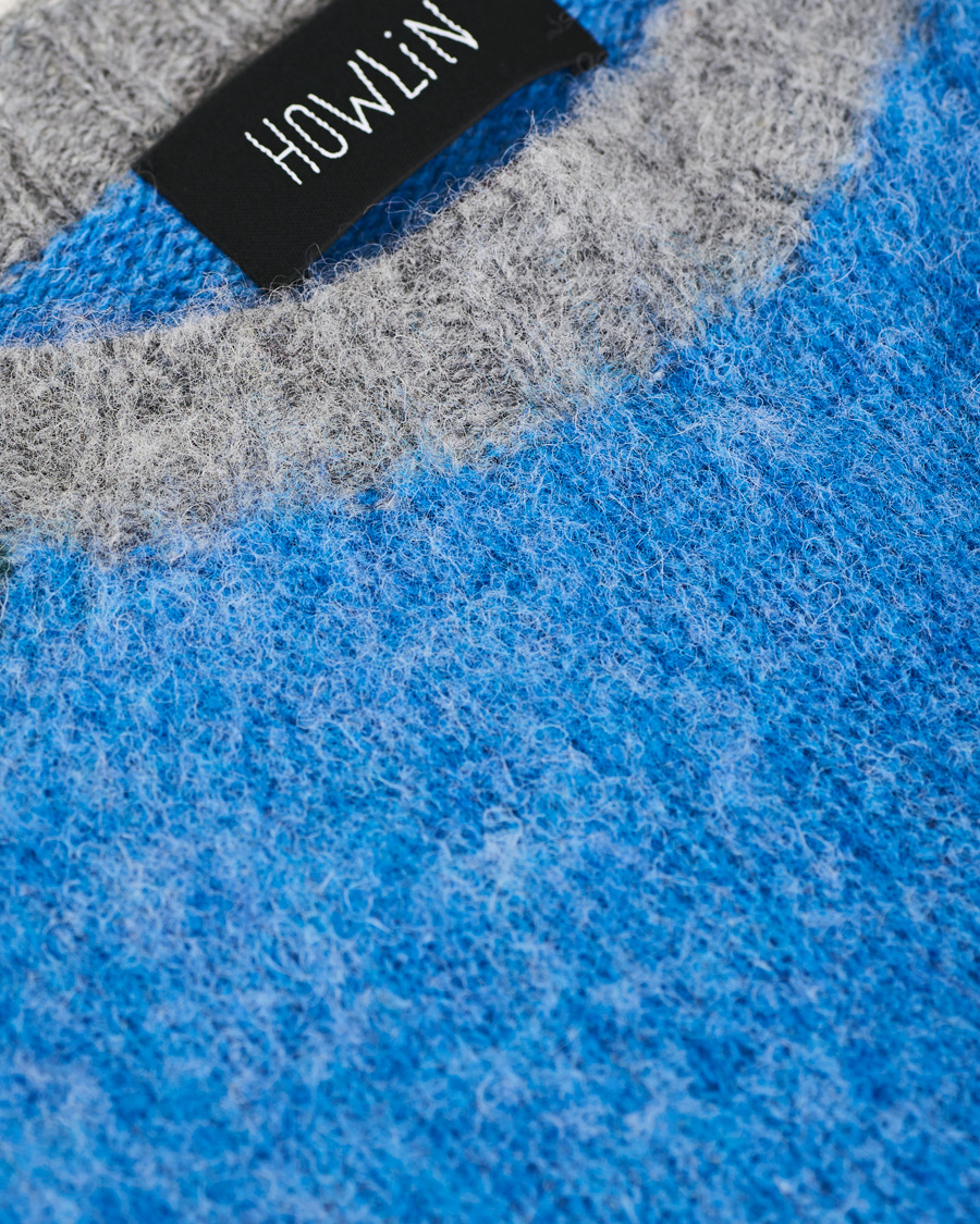 Herre | Gensere | Howlin' | Brushed Wool Colour Block Sweater Med Grey