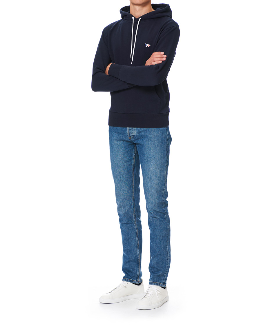 Herre | Gensere | Maison Kitsuné | Tricolor Fox Hoodie Navy