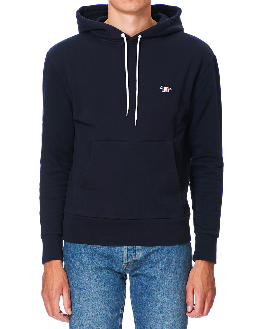 Herre | Gensere | Maison Kitsuné | Tricolor Fox Hoodie Navy
