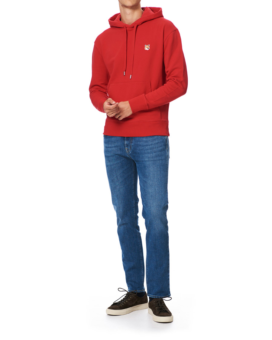 Herre | Gensere | Maison Kitsuné | Fox Head Hoodie Red