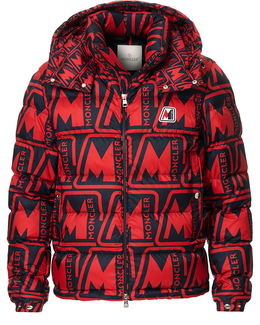 Herre | Jakker | Moncler | Frioland Hooded Down Jacket Red/Multi