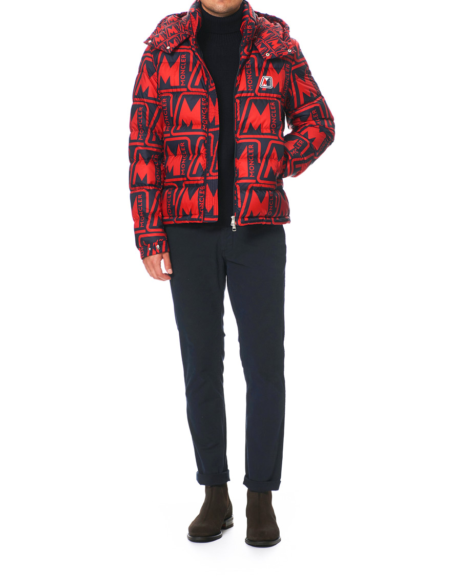 Herre | Jakker | Moncler | Frioland Hooded Down Jacket Red/Multi