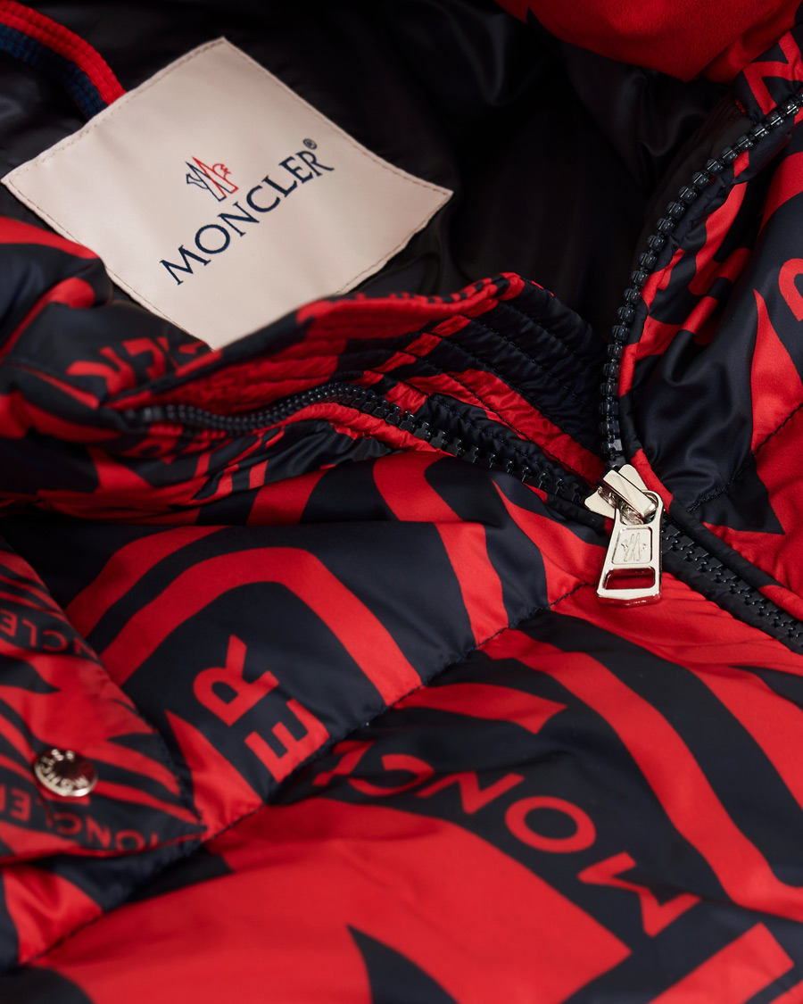 Herre | Jakker | Moncler | Frioland Hooded Down Jacket Red/Multi