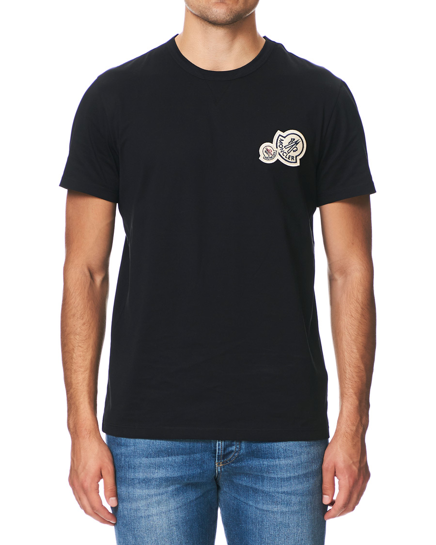 Herre | T-Shirts | Moncler | Patch Logo T-shirt Black