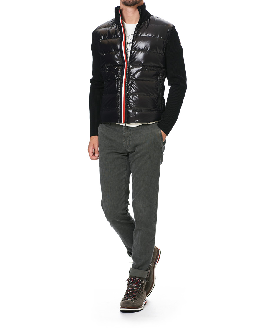 Herre | Gensere | Moncler | Stripe Hybrid Full Zip Black