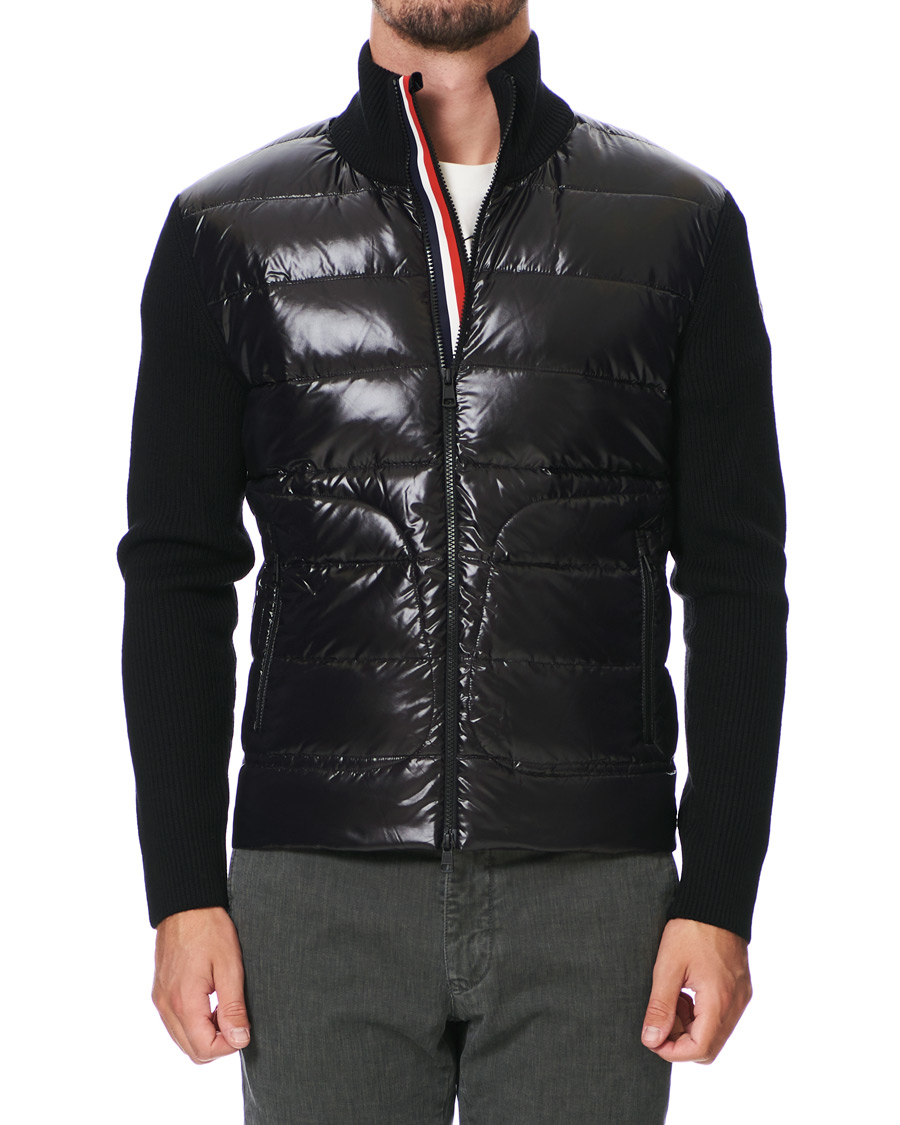Herre | Gensere | Moncler | Stripe Hybrid Full Zip Black