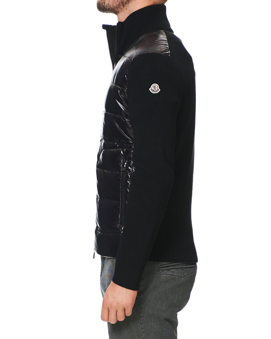 Herre | Gensere | Moncler | Stripe Hybrid Full Zip Black