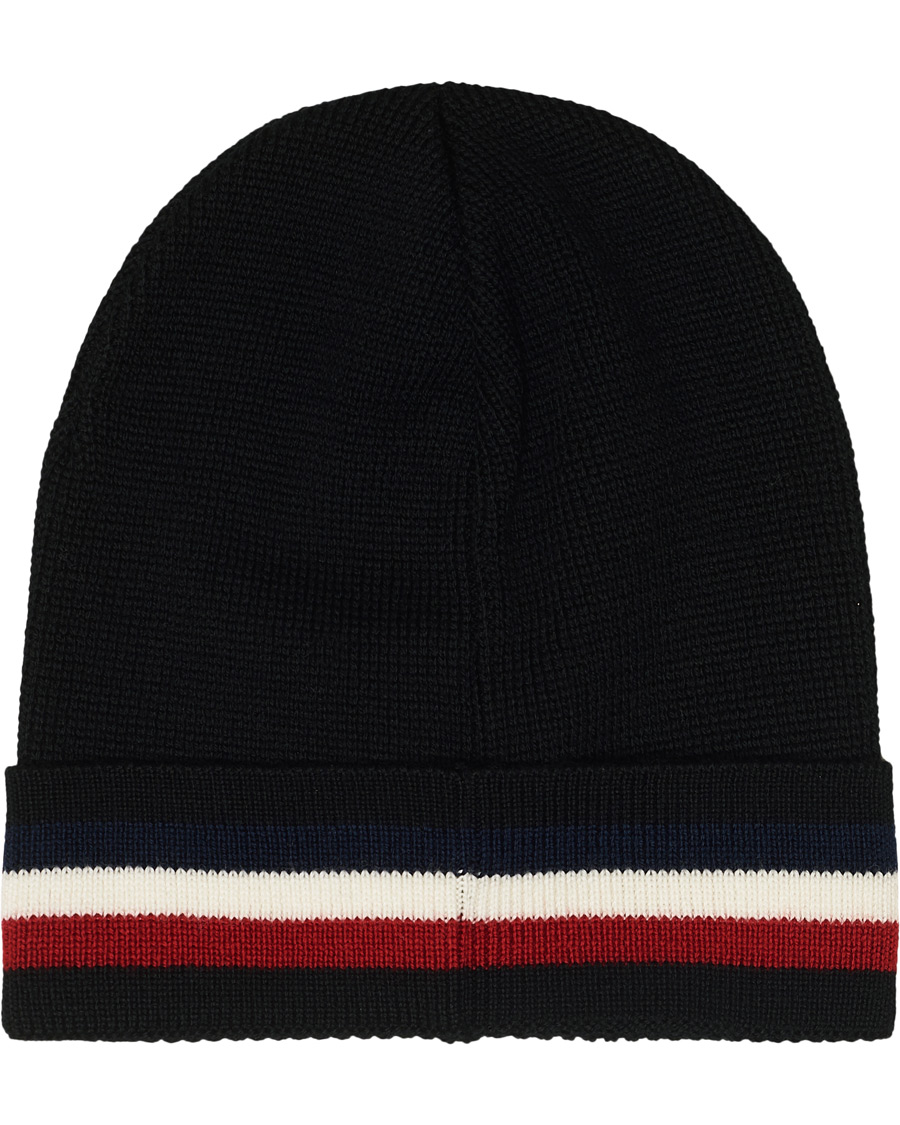 Herre | Moncler Striped Beanie Black | Moncler | Striped Beanie Black