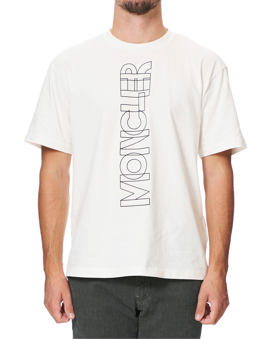 Herre | T-Shirts | Moncler Grenoble | Vertical Logo Tee White