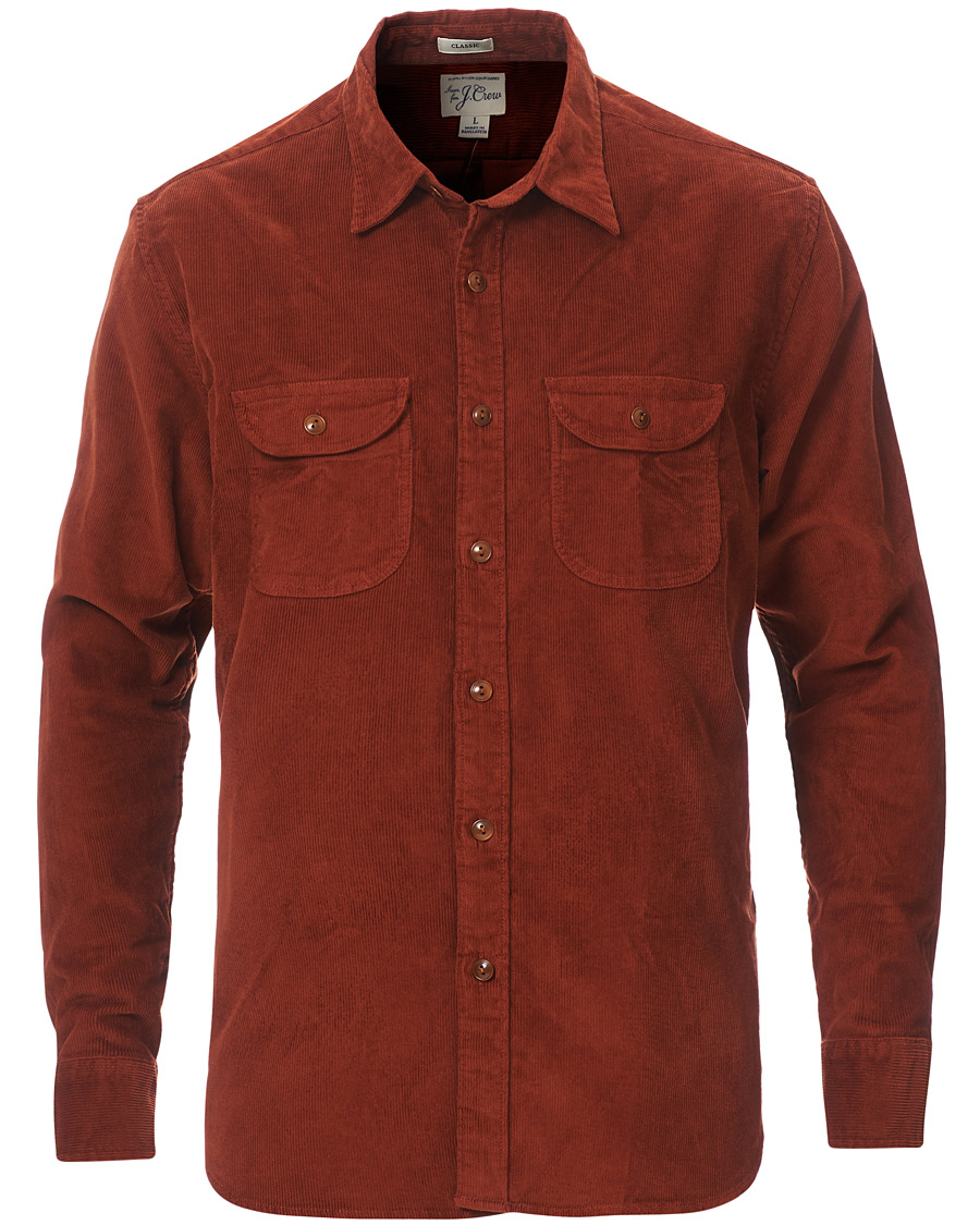 Herre | Skjorter | J.Crew | Stretch Corduroy Shirt Burnt Sienna