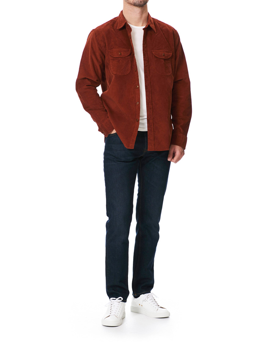Herre | Skjorter | J.Crew | Stretch Corduroy Shirt Burnt Sienna