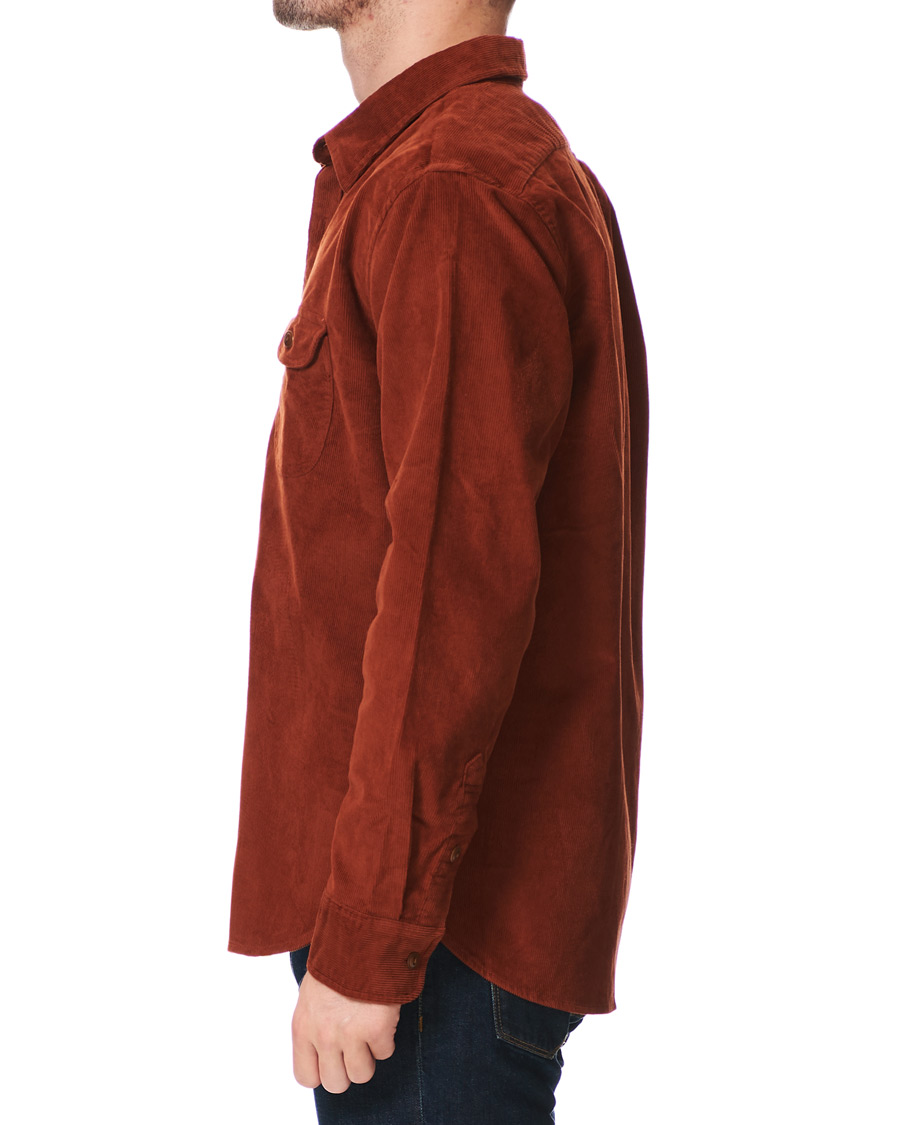 Herre | Skjorter | J.Crew | Stretch Corduroy Shirt Burnt Sienna