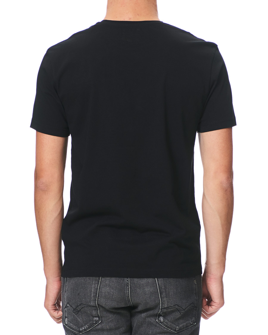 Herre | T-Shirts | Kent & Curwen | Rose Embroidered T-Shirt Black