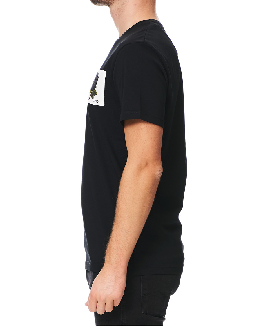 Herre | T-Shirts | Kent & Curwen | Rose Embroidered T-Shirt Black