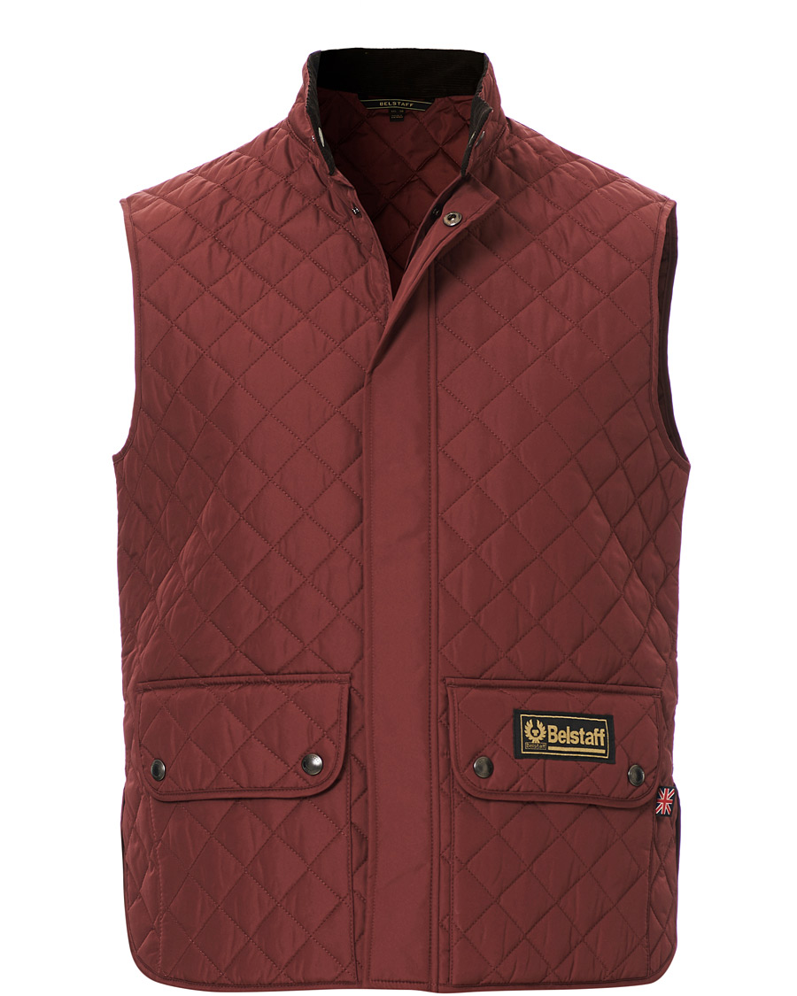 Herre | Jakker | Belstaff | Waistcoat Quilted Burnished Red