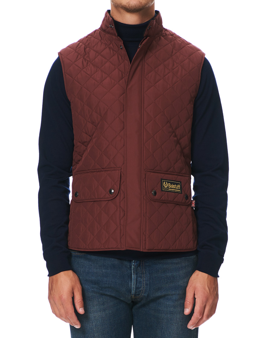 Herre | Jakker | Belstaff | Waistcoat Quilted Burnished Red