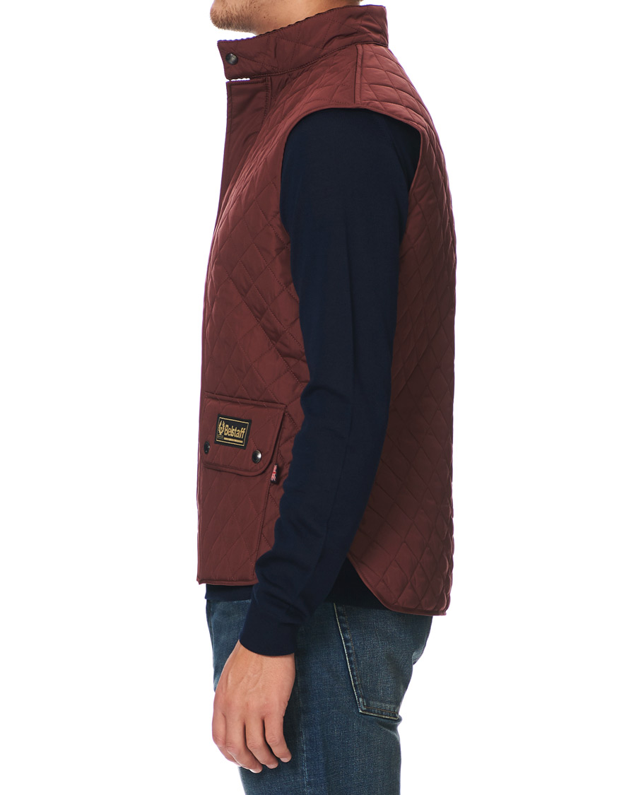 Herre | Jakker | Belstaff | Waistcoat Quilted Burnished Red