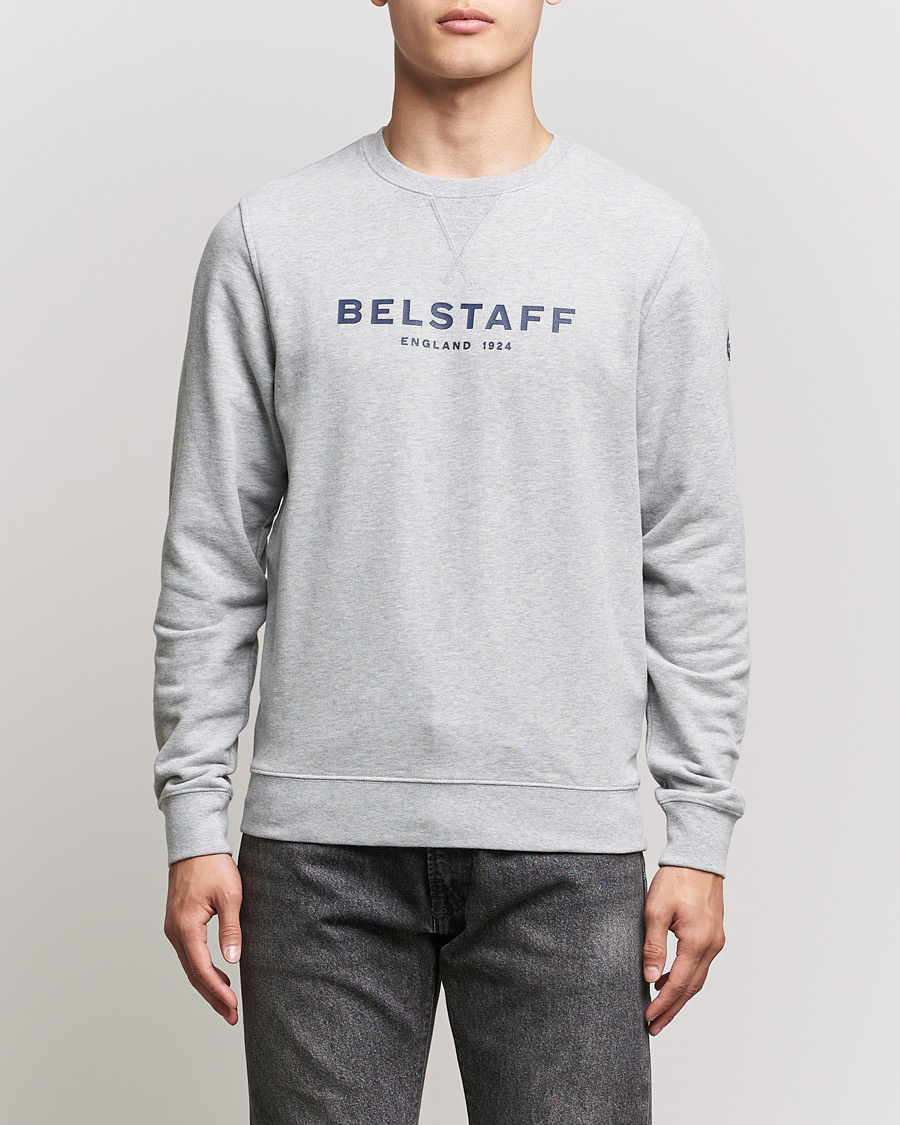 Herre | Gensere | Belstaff | 1924 Crew Neck Logo Sweat Grey Melange