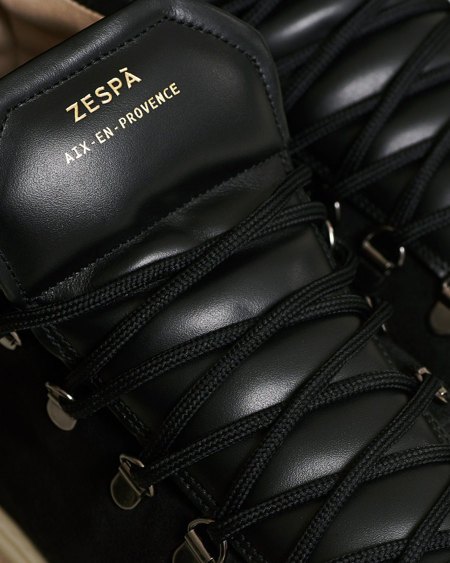 Herre | Zespà ZSP2 High Top Suede Sneakers Black | Zespà | ZSP2 High Top Suede Sneakers Black
