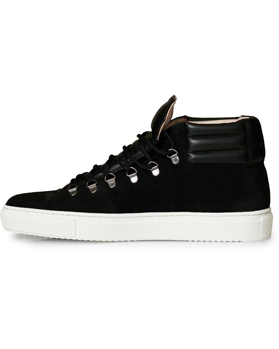 Herre | Zespà ZSP2 High Top Suede Sneakers Black | Zespà | ZSP2 High Top Suede Sneakers Black