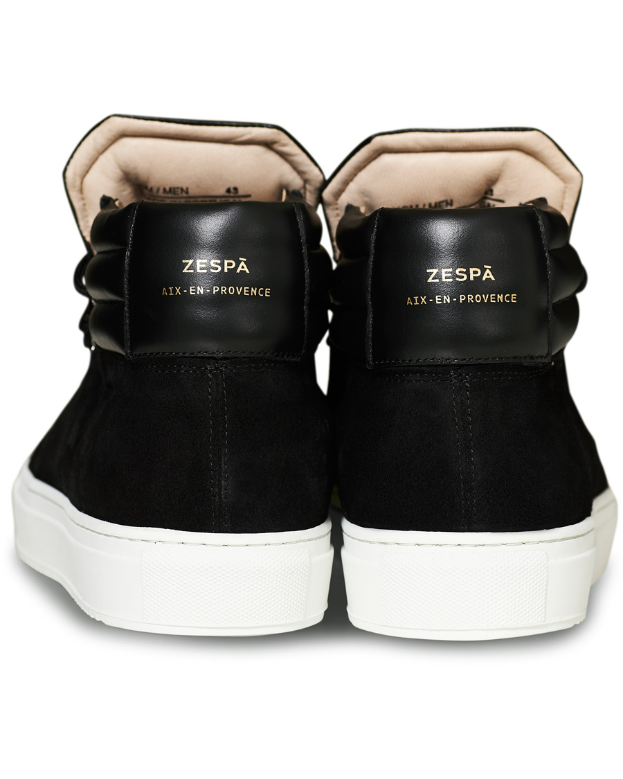 Herre | Zespà ZSP2 High Top Suede Sneakers Black | Zespà | ZSP2 High Top Suede Sneakers Black