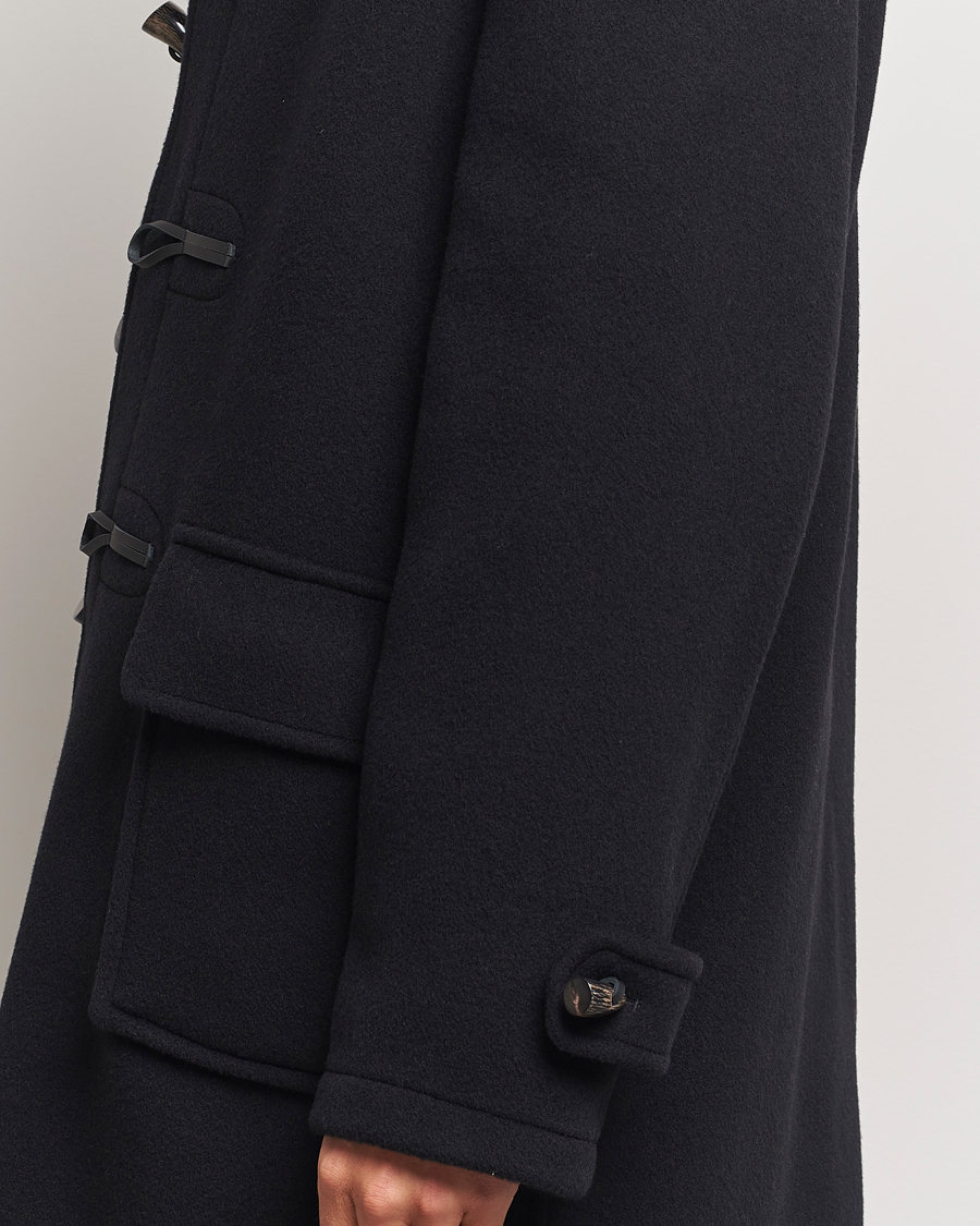 Herre | Jakker | Gloverall | Morris Duffle Coat Black/Royal Stewart