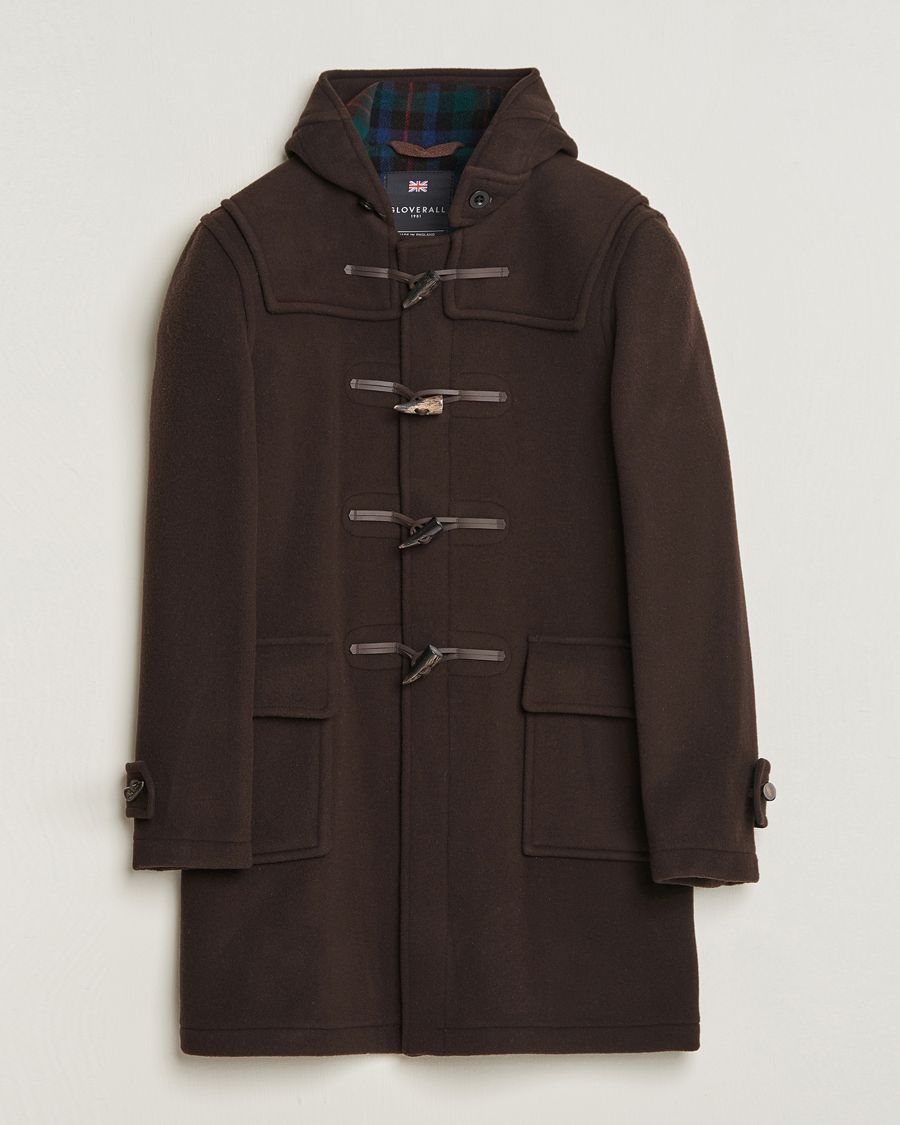 Herre | Jakker | Gloverall | Morris Duffle Coat Brown/Tartan