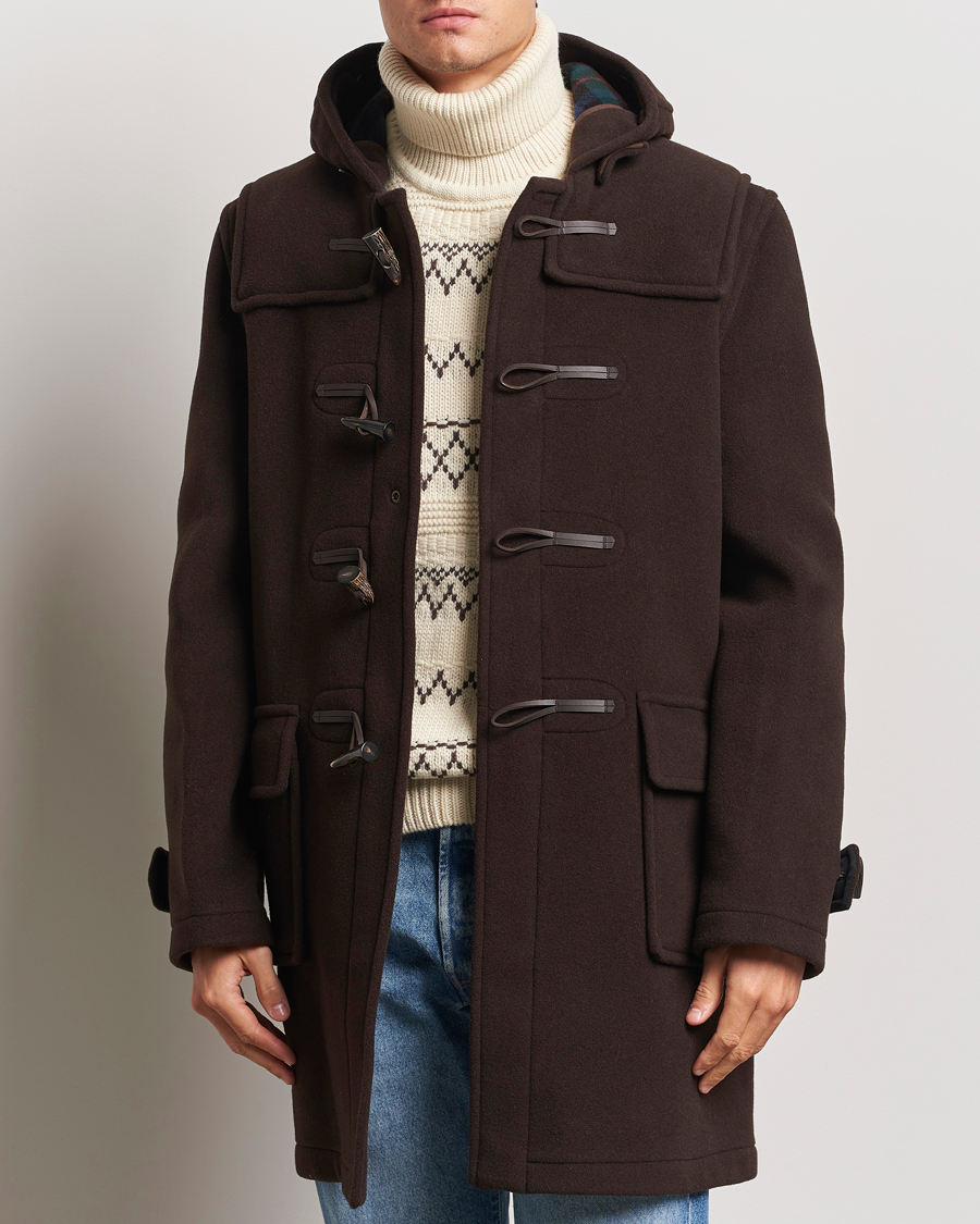 Herre | Jakker | Gloverall | Morris Duffle Coat Brown/Tartan