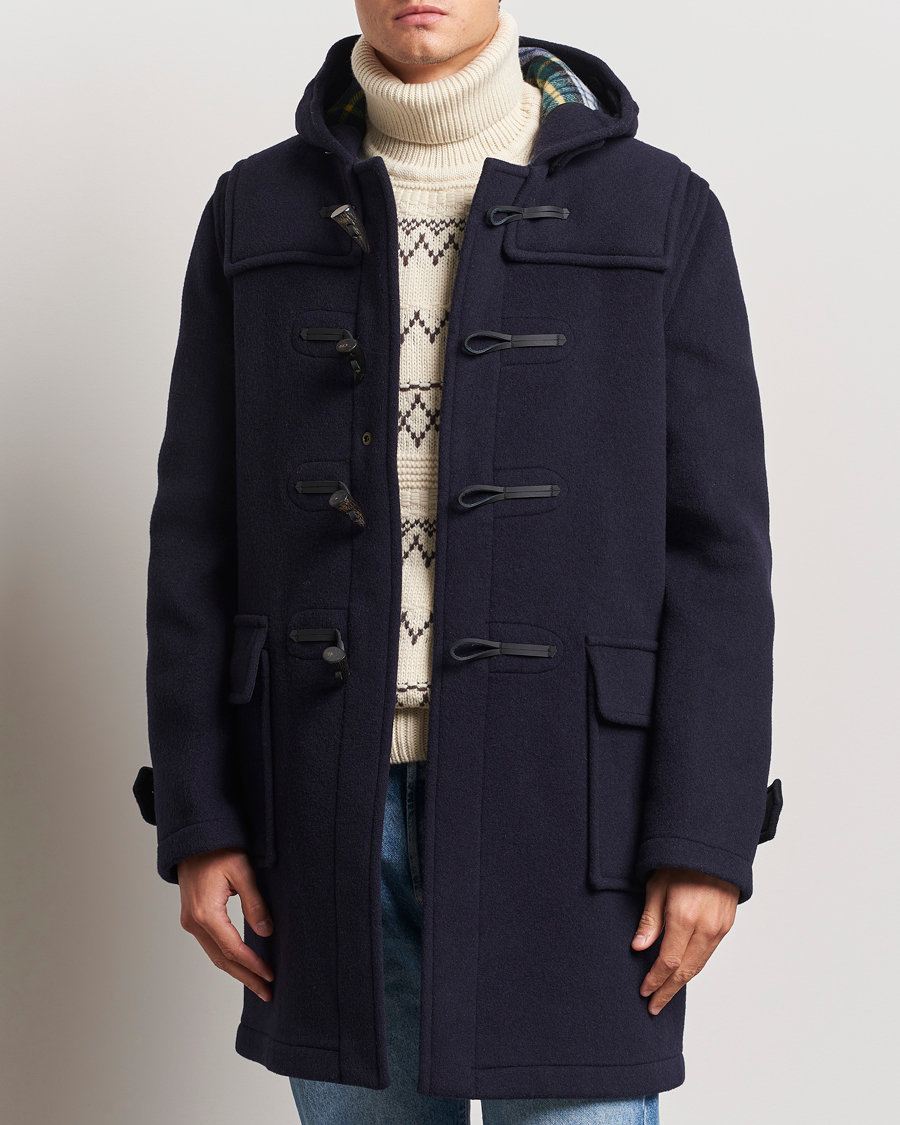 Herre | Duffel | Gloverall | Morris Duffle Coat Navy/Dress Gordon