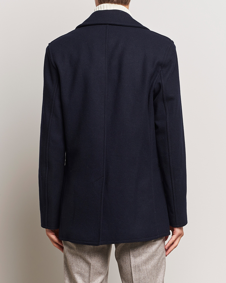 Herre | Jakker | Gloverall | Churchill Reefer Peacoat Navy