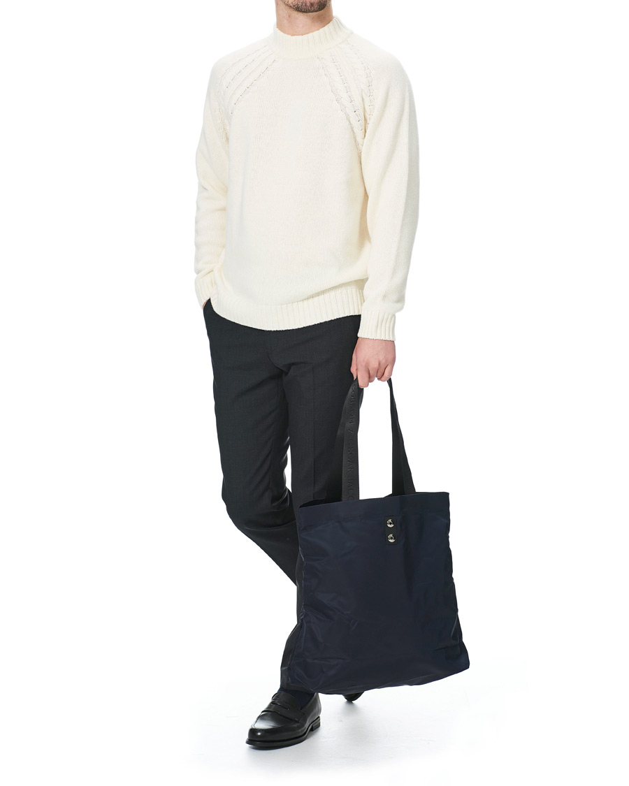Herre | Oscar Jacobson Elvin Foldable Nylon Tote Navy | Oscar Jacobson | Elvin Foldable Nylon Tote Navy