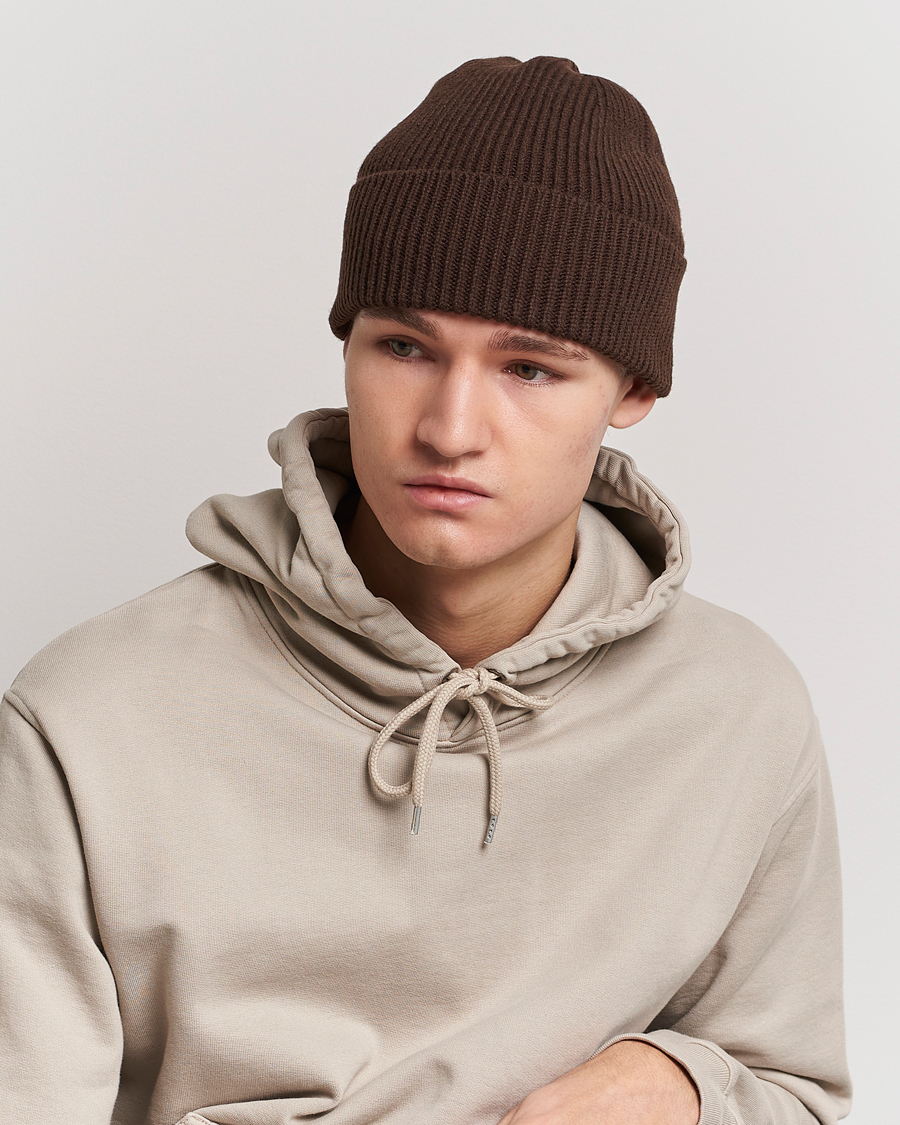 Herre | Colorful Standard Merino Wool Beanie Coffee Brown | Colorful Standard | Merino Wool Beanie Coffee Brown