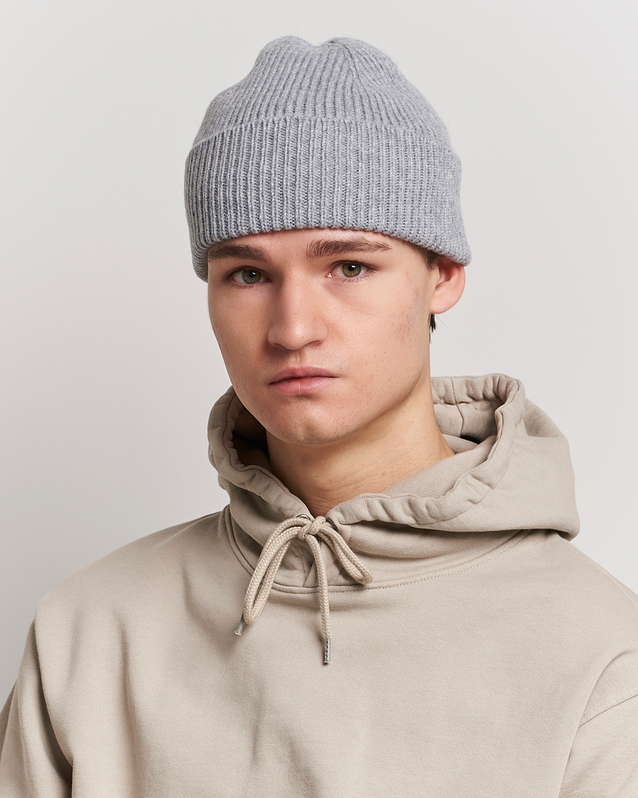 Herre | Tilbehør | Colorful Standard | Merino Wool Beanie Heather Grey