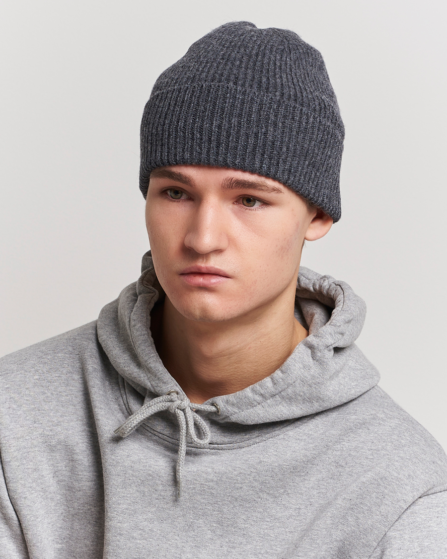 Herre | Basics | Colorful Standard | Merino Wool Beanie Lava Grey