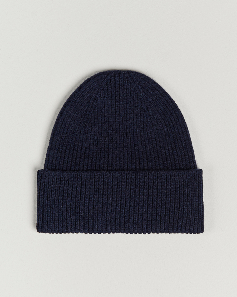 Herre | Luer | Colorful Standard | Merino Wool Beanie Navy Blue