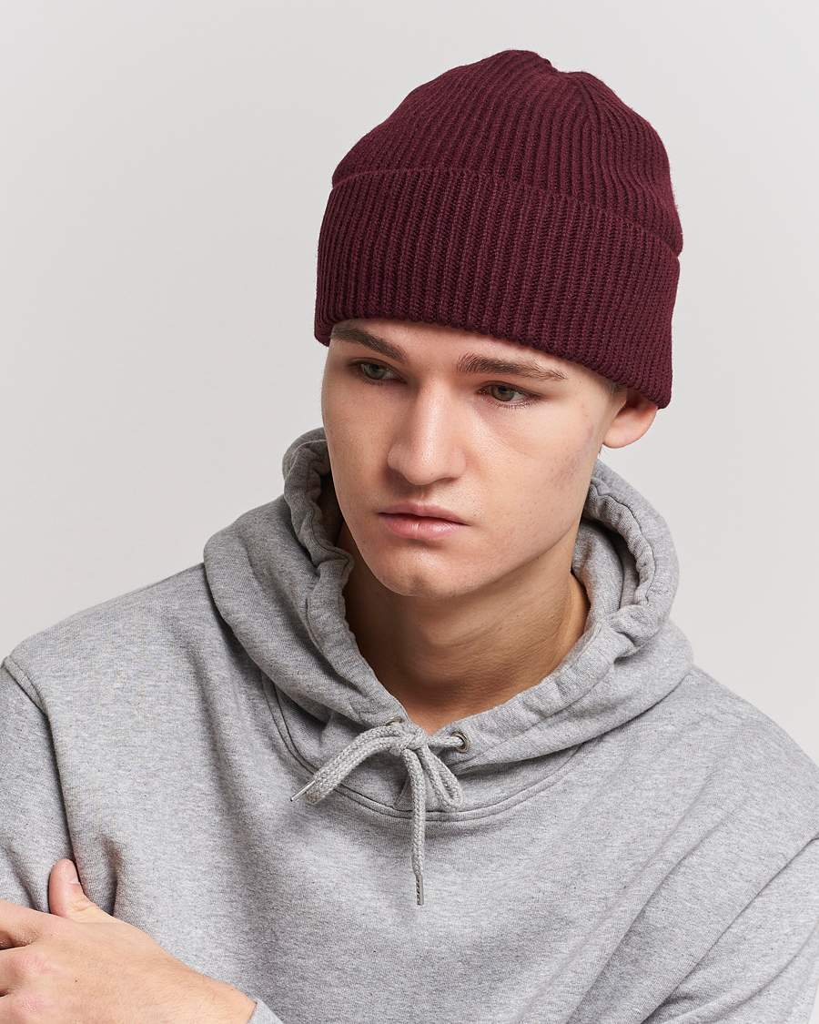 Herre |  | Colorful Standard | Merino Wool Beanie Oxblood Red