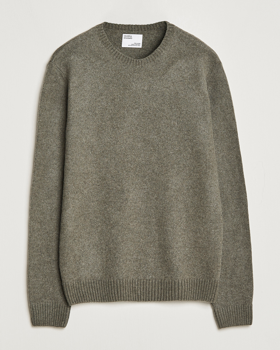 Herre | Gensere | Colorful Standard | Classic Merino Wool Crew Neck Dusty Olive