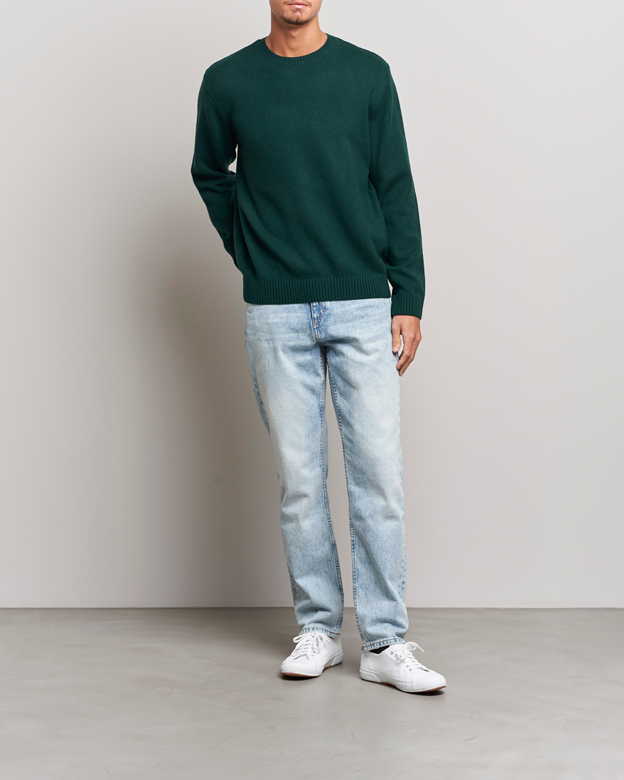 Herre | Gensere | Colorful Standard | Classic Merino Wool Crew Neck Emerald Green
