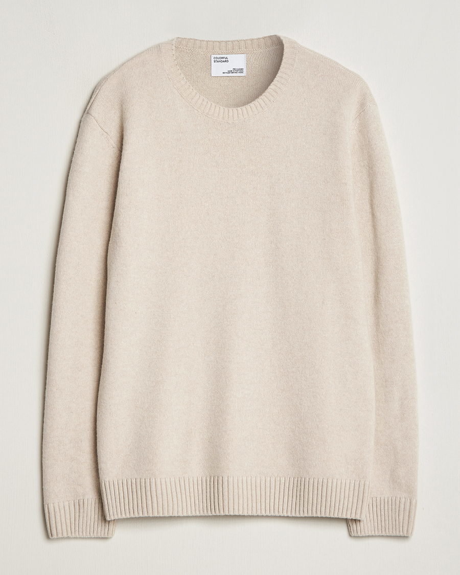 Herre | Gensere | Colorful Standard | Classic Merino Wool Crew Neck Ivory White