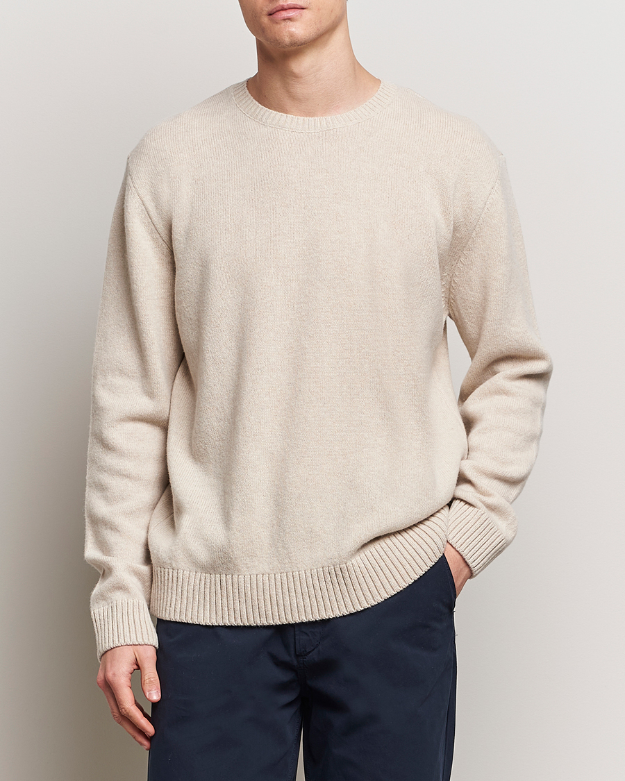 Herre | Contemporary Creators | Colorful Standard | Classic Merino Wool Crew Neck Ivory White